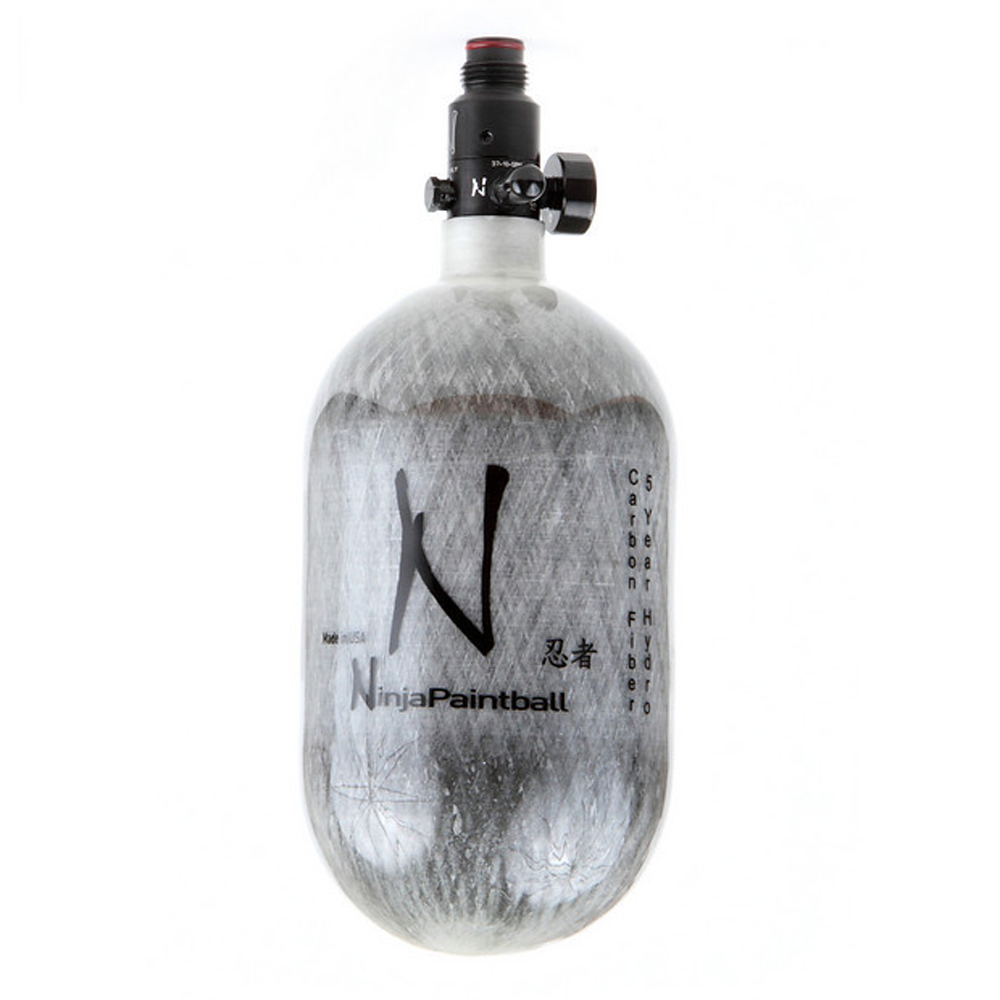 Ninja 68/4500 Carbon Fiber Air Tank w/ PRO V2 SLP Regulator - Grey **NEW PRICE** - PROV2GR68SLP